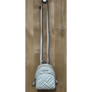 Michael Kors Abbey Mini Optic White Quilted Backpack NWOT